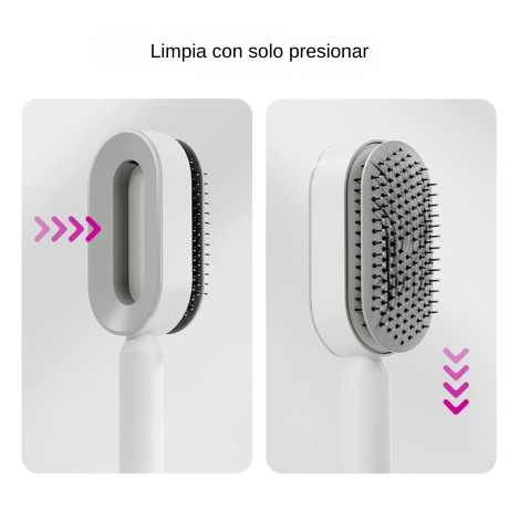 Cepillo de cabello autolimpiante